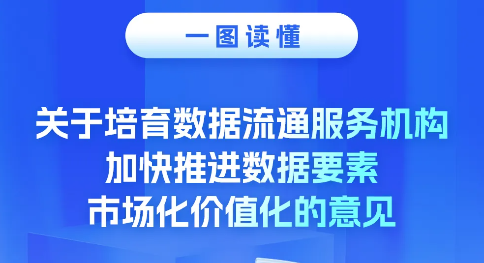 一图读懂 | 关于培育数据流通服务机构 加快推进数据要素市场化价值化的意见